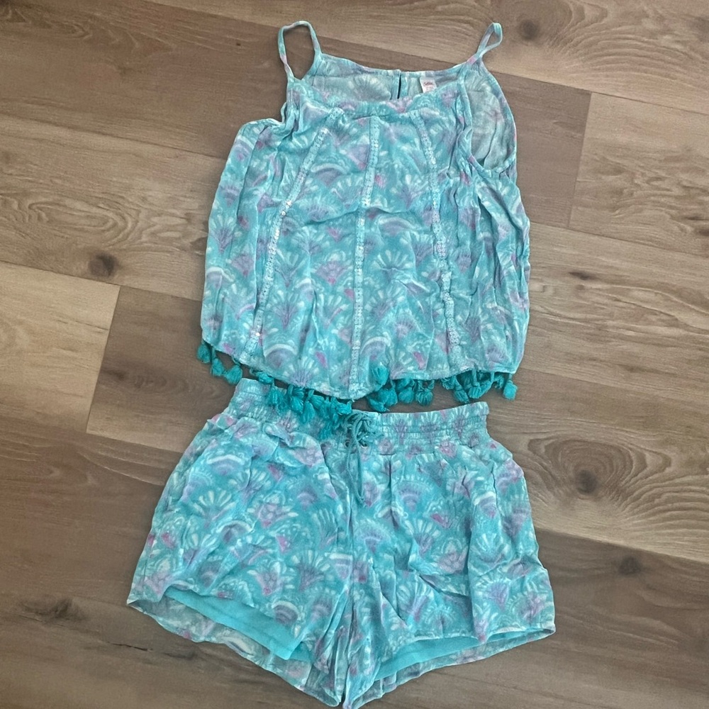 Justice Aqua and Pink Kids Matching Set